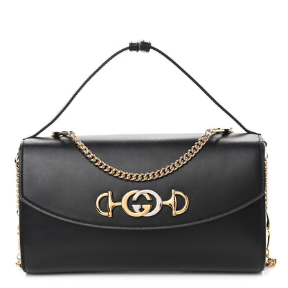 Gucci Smooth Calfskin Small Zumi Top Handle Shoulder Bag Black 1 of 11