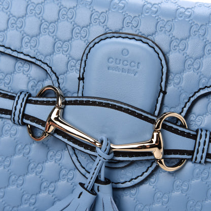 Gucci Soft Microguccissima Mini Emily Chain Shoulder Bag Mineral Blue 8 of 11