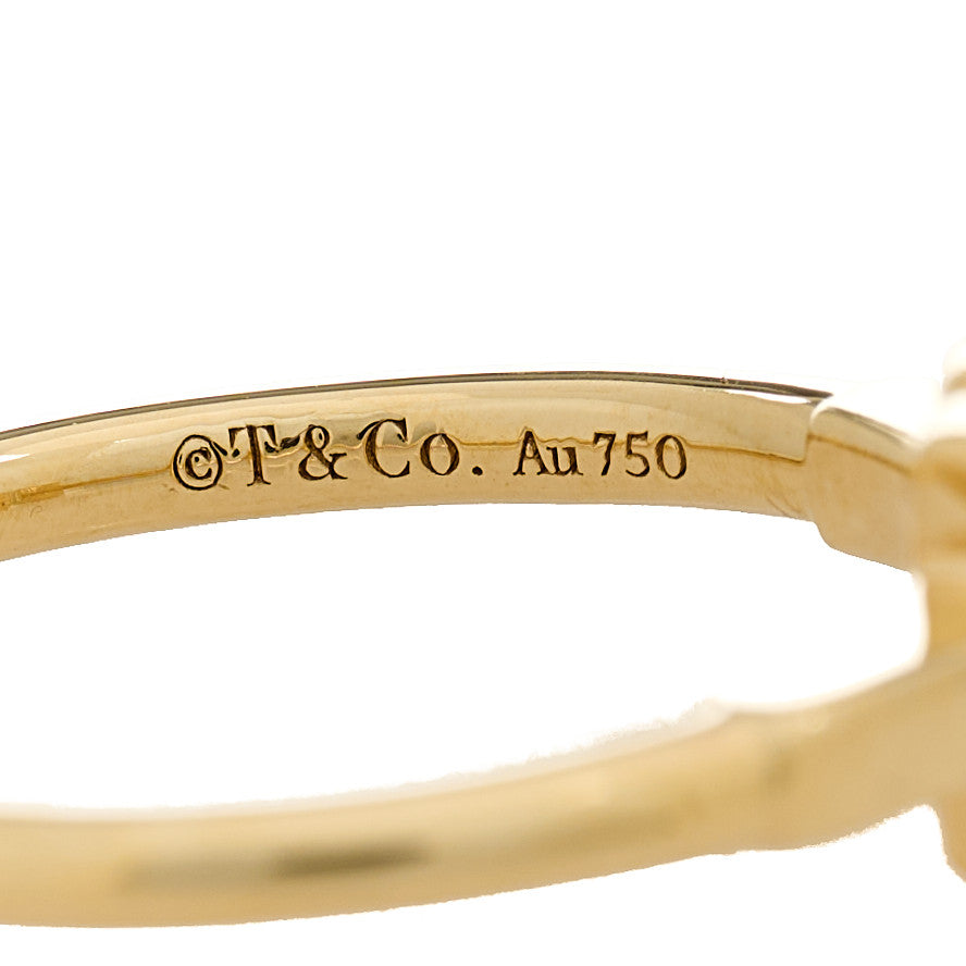 18K Yellow Gold T Wire Ring 50 5.5