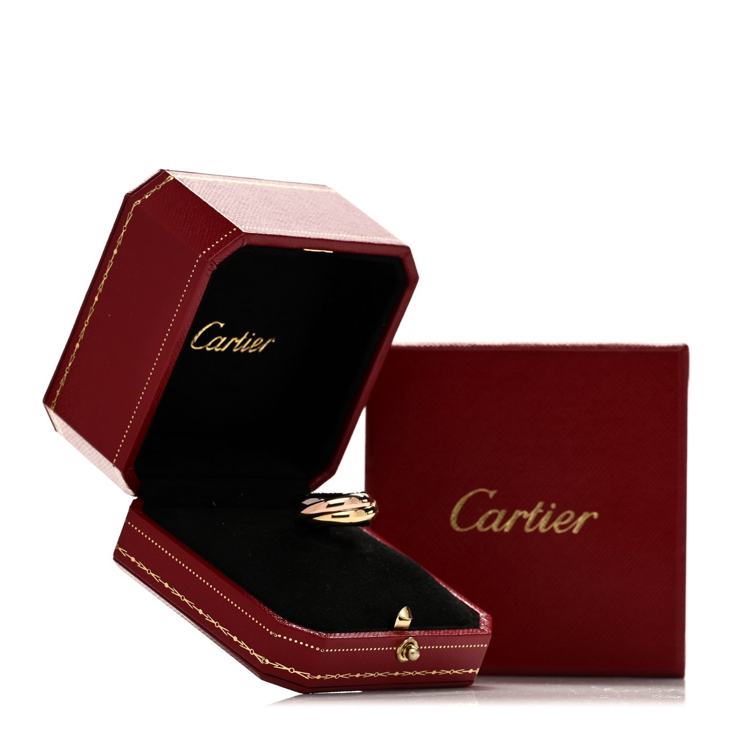 Cartier 18K Pink Yellow White Gold Classic Trinity Ring 52 6 5 of 5