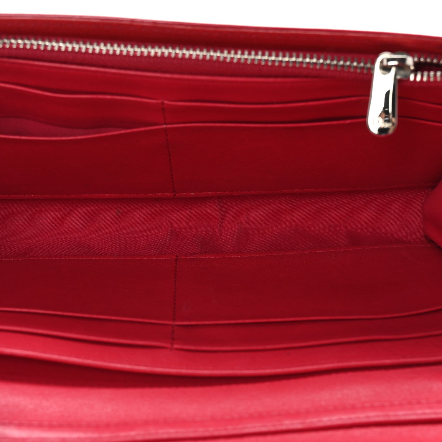 Christian Dior Patent Cannage Lady Dior Rendezvous Wallet On Chain Fuchsia 5 of 14
