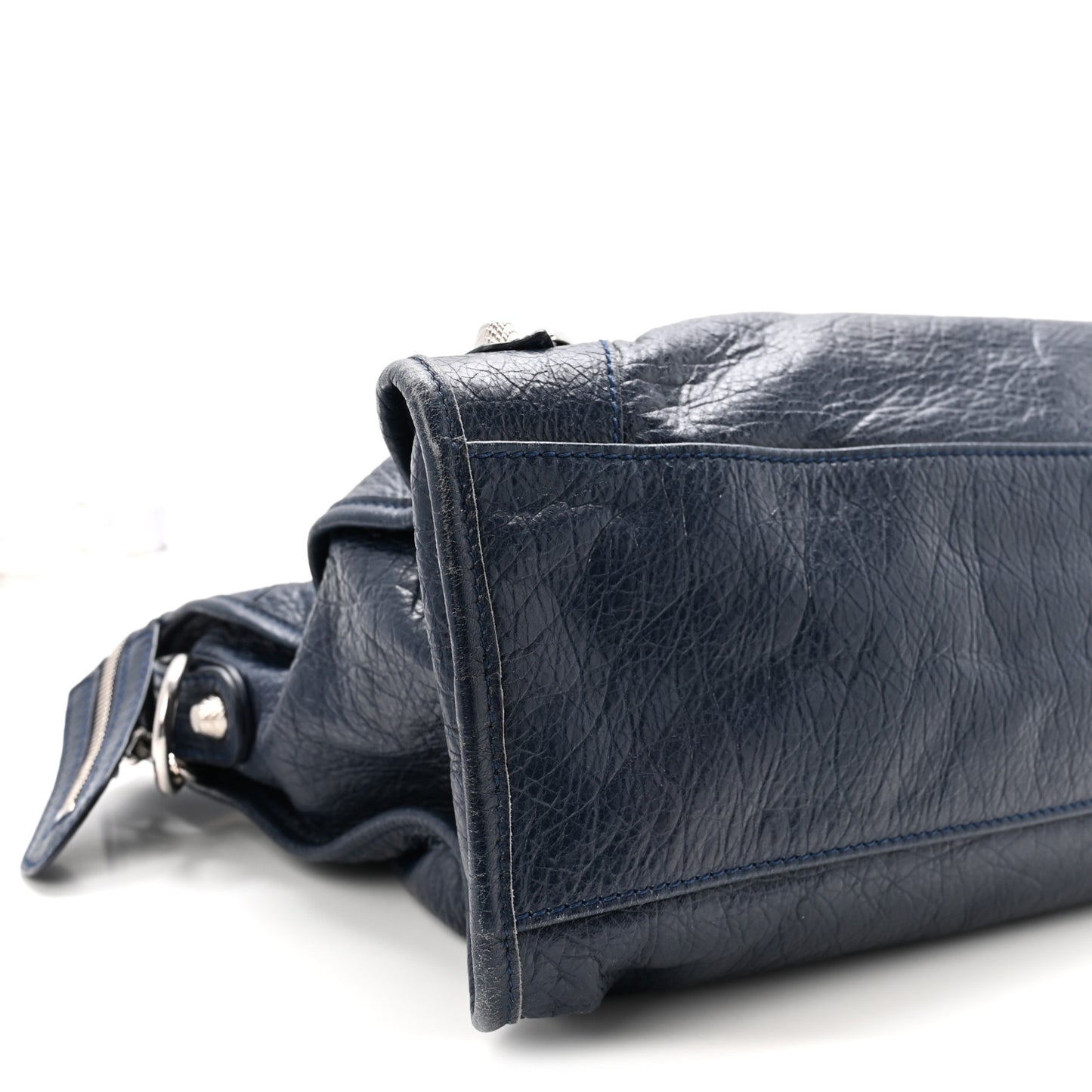 Agneau Giant 12 Silver Hardware City Bleu Obscur