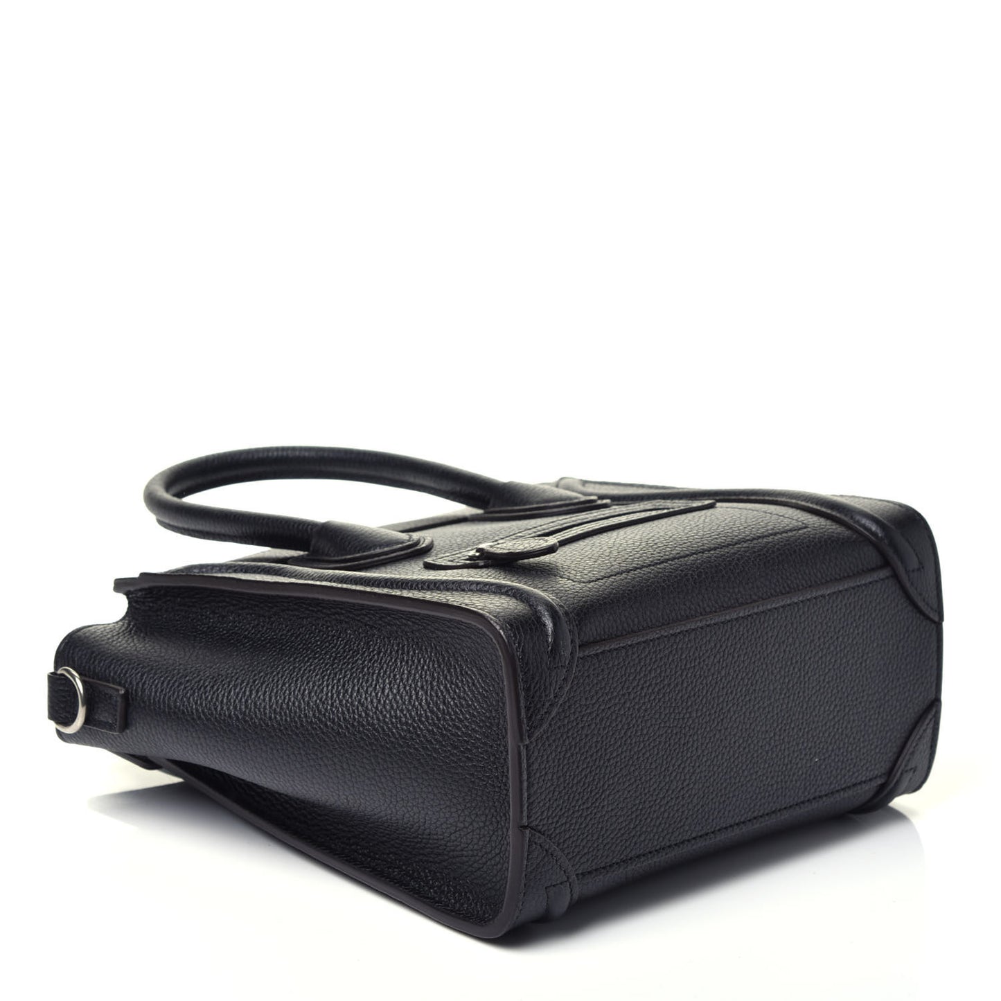 Drummed Calfskin Nano Luggage Black