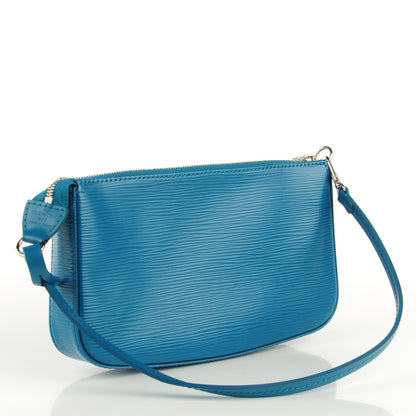 Louis Vuitton Epi Pochette Accessories NM Cyan 3 of 7