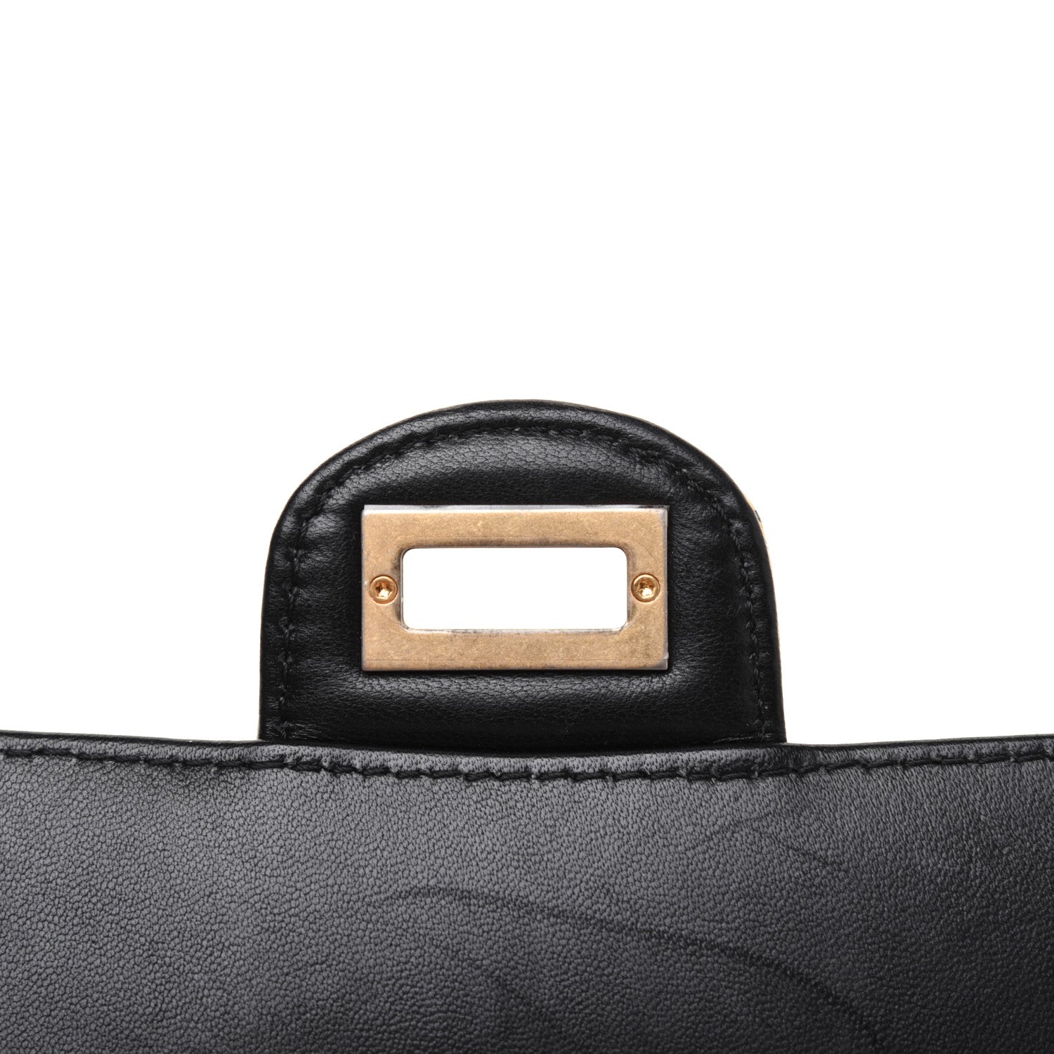 Chanel Calfskin Crocodile Embossed Graffiti 2.55 Mini Cocodile Reissue Flap Black Gold 15 of 21