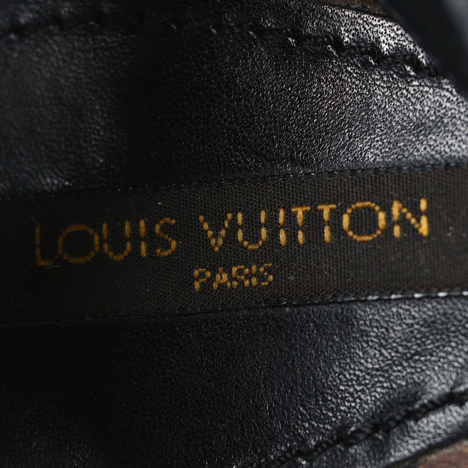 Louis Vuitton Wood Calfskin Vedette Platform Sandals 37.5 Black 9 of 9