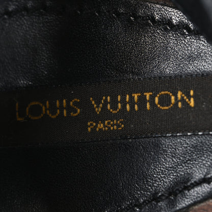 Louis Vuitton Wood Calfskin Vedette Platform Sandals 37.5 Black 9 of 9