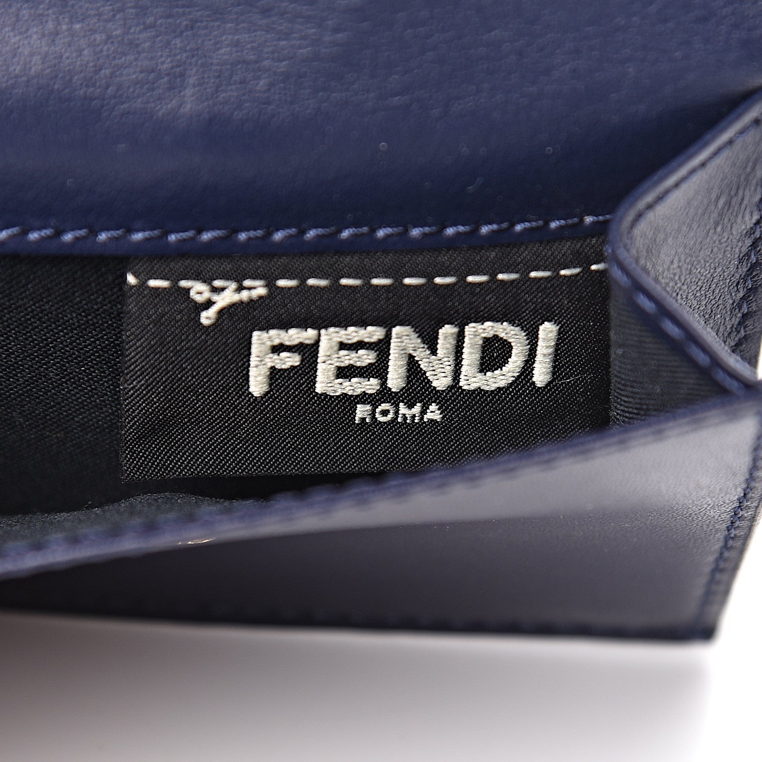 Fendi Vitello Liberty Lucido F is Fendi Micro Tri-Fold Envelope Wallet Blueberry 6 of 8