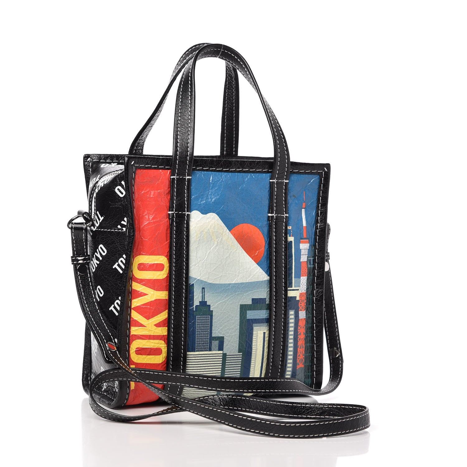 Balenciaga Agneau Arena Tokyo Print XS Bazar Shopper Tote 3 of 10