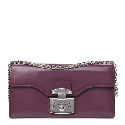 Gucci Regent Calfskin Lady Lock Wallet On Chain Red Orchid 1 of 7