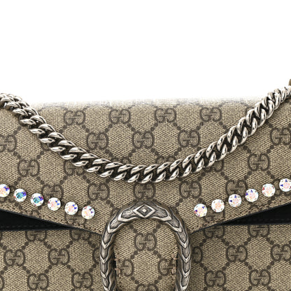 Gucci GG Supreme Monogram Crystal Small Dionysus Shoulder Bag Black 9 of 12