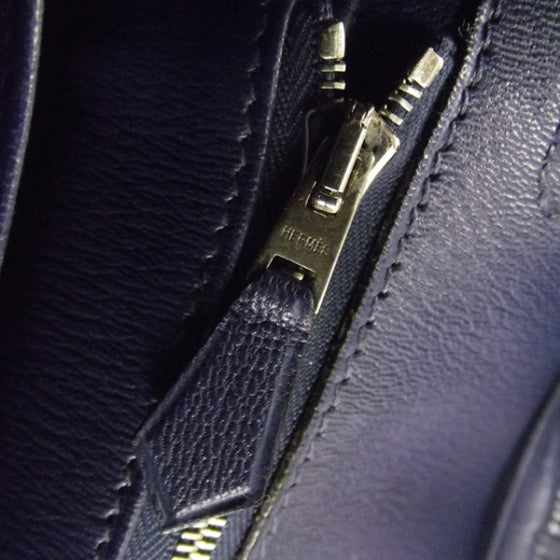 Hermes Niloticus Crocodile BIRKIN 25 Matte Bleu Brighton Palladium 10 of 12