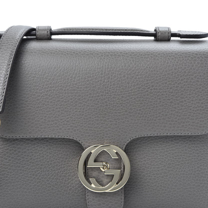 Gucci Dollar Calfskin Interlocking G Top Handle Shoulder Bag Loess 9 of 9