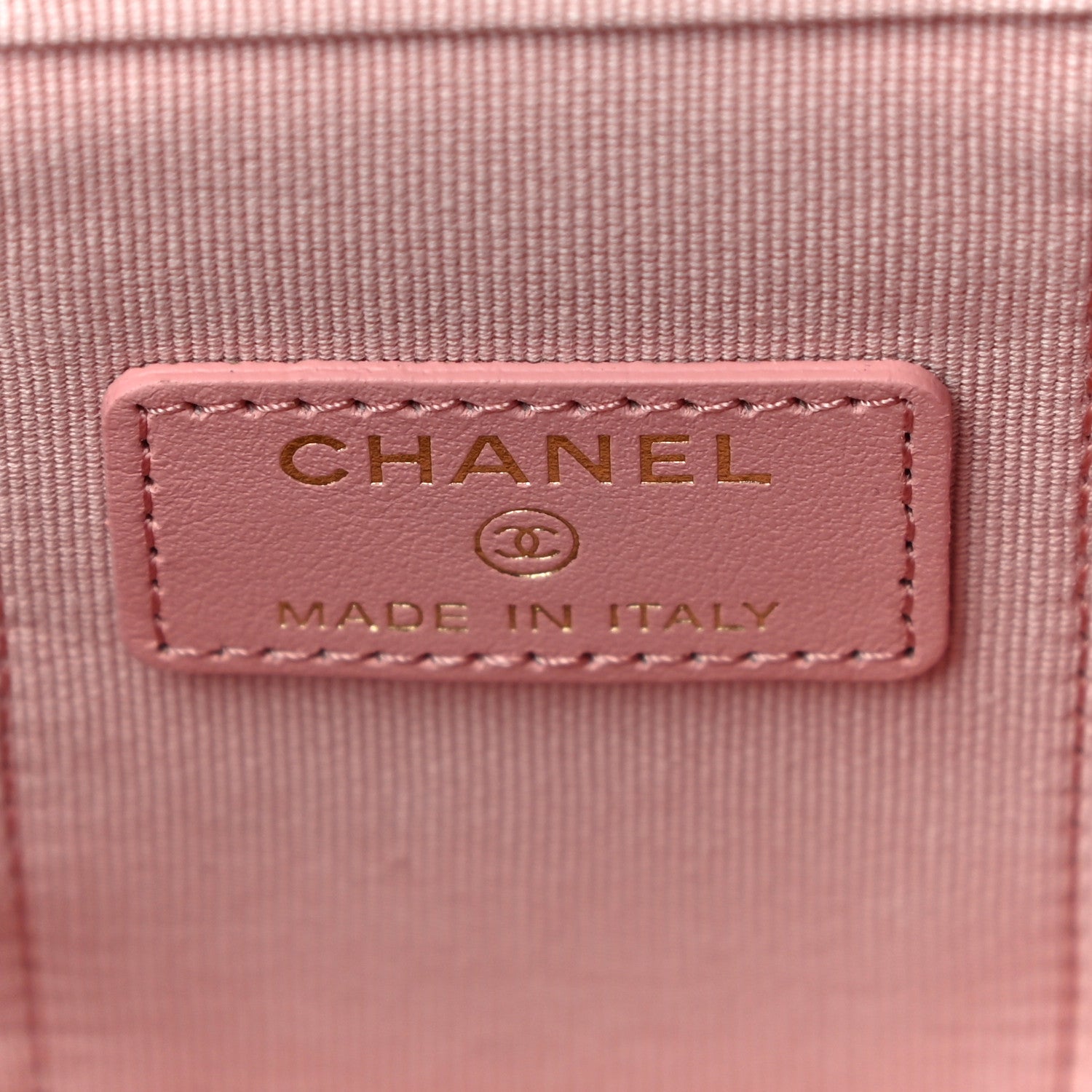 Chanel Caviar Quilted Mini Vanity Case With Chain Pink 7 of 9