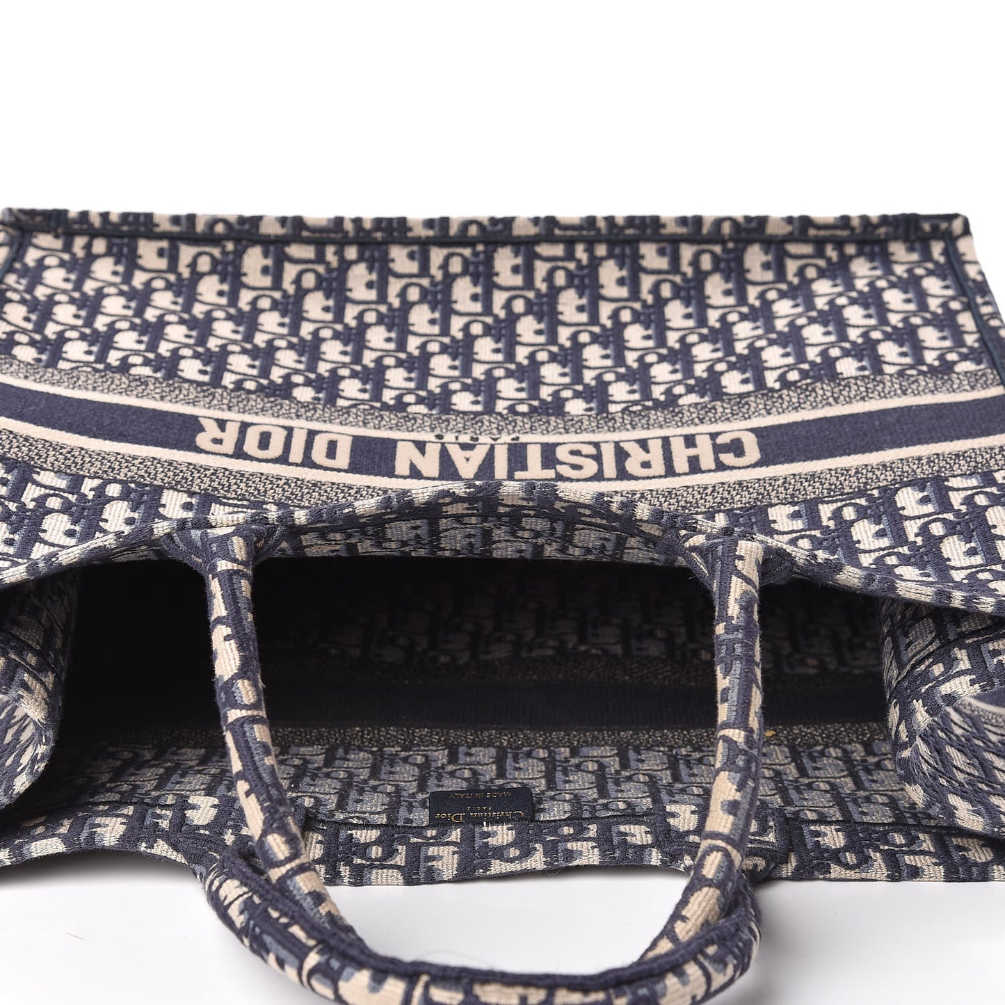 Oblique Book Tote Blue Multicolor