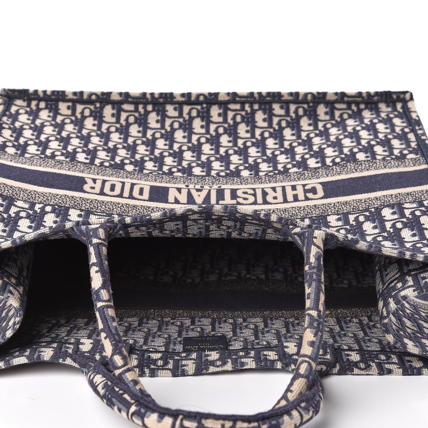 Christian Dior Oblique Book Tote Blue Multicolor 15 of 16