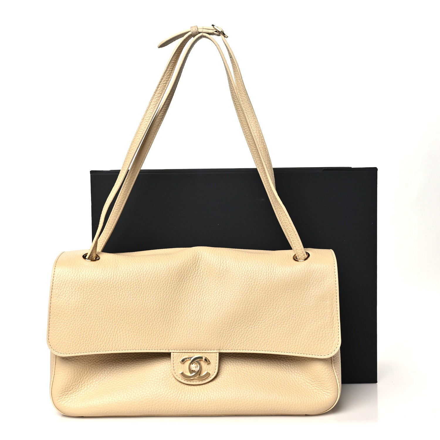 Chanel Grained Calfskin Small Souplissimo Maxi Flap Beige 10 of 10