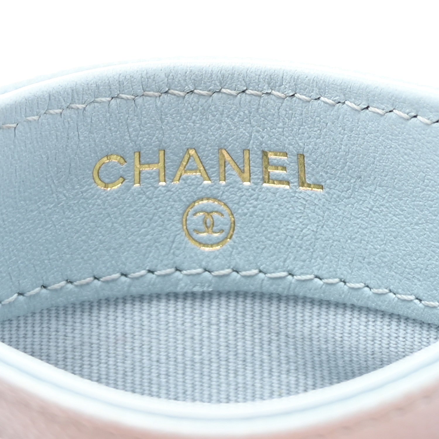 Chanel Caviar Quilted Card Holder Light Blue 6 of 8