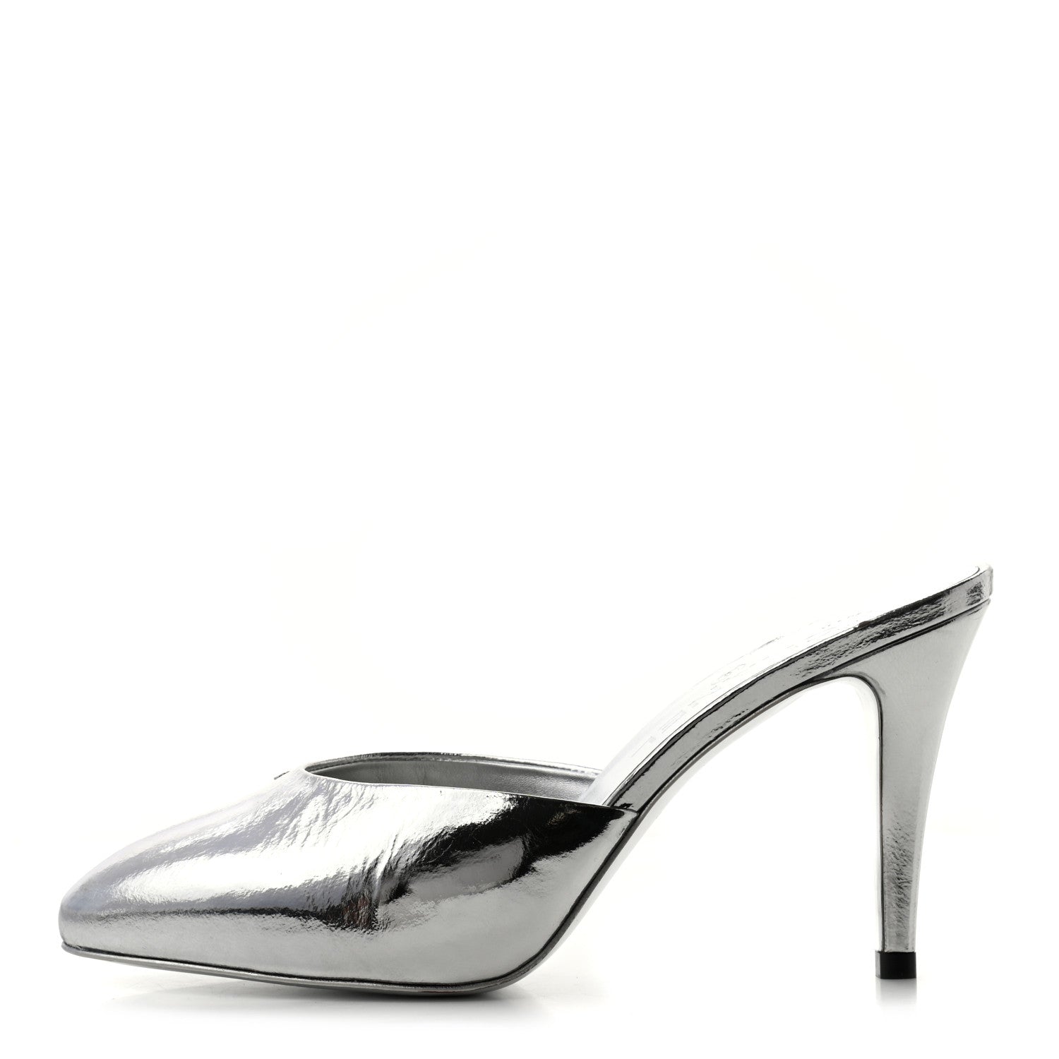 Chanel Metallic Goatskin CC Mules 36 Silver 1 of 11