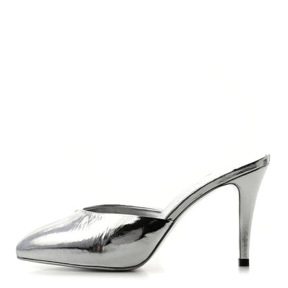 Chanel Metallic Goatskin CC Mules 36 Silver 1 of 11