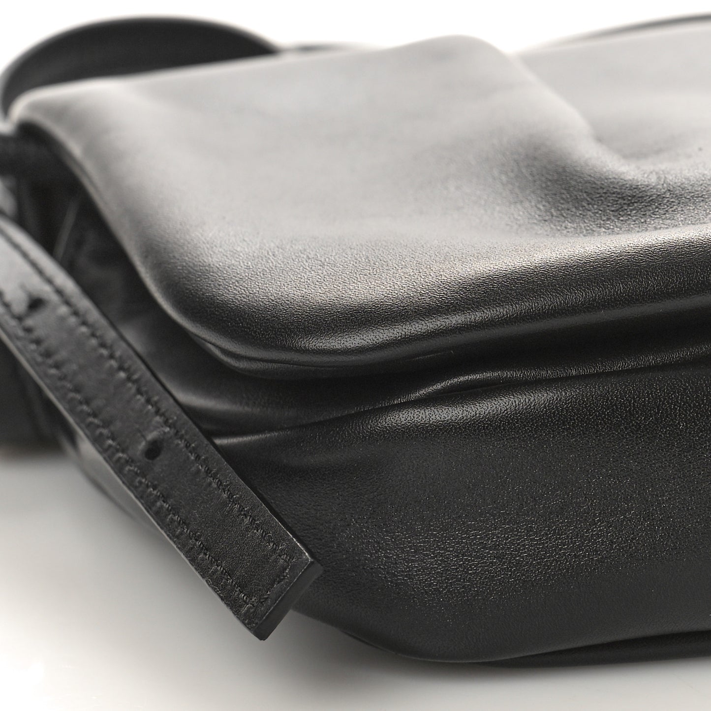 Shiny Nappa Calfskin Paseo Satchel Black