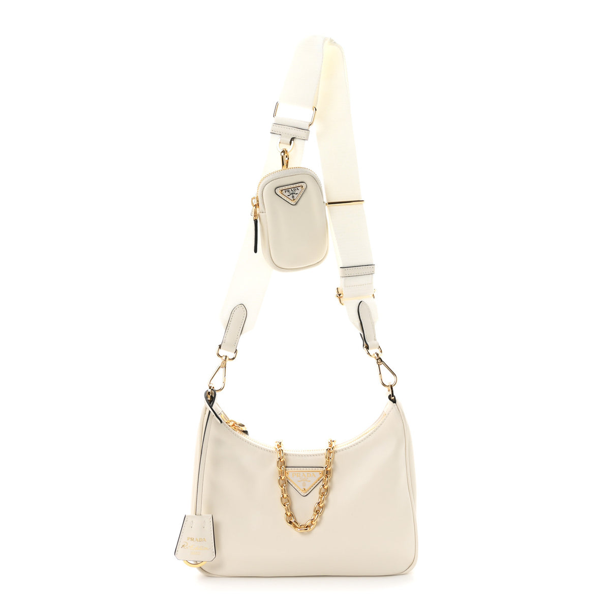 Prada Vitello Re-Edition 2005 Shoulder Bag White 1 of 10