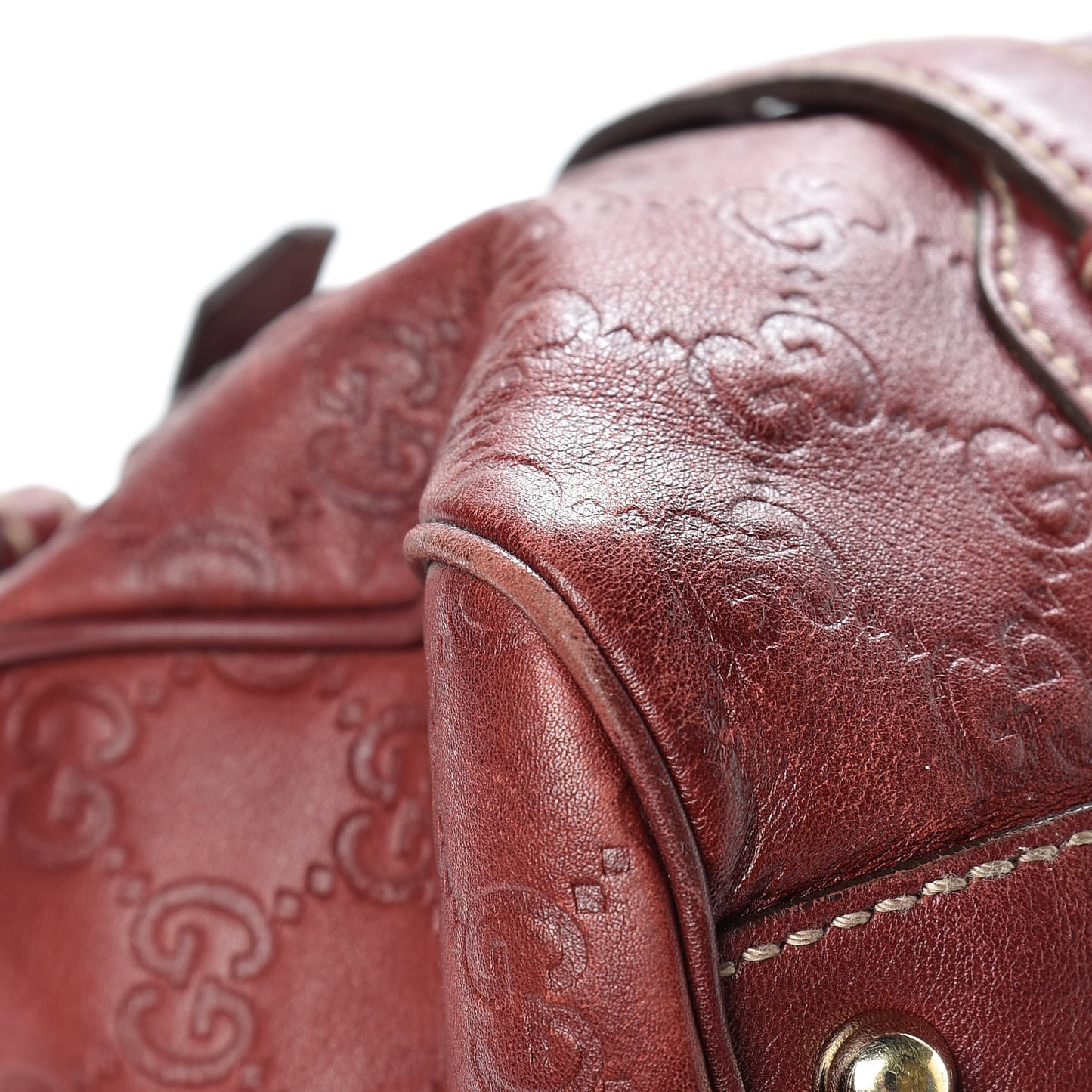 Guccissima 85th Anniversary Large Boston Rusty Red