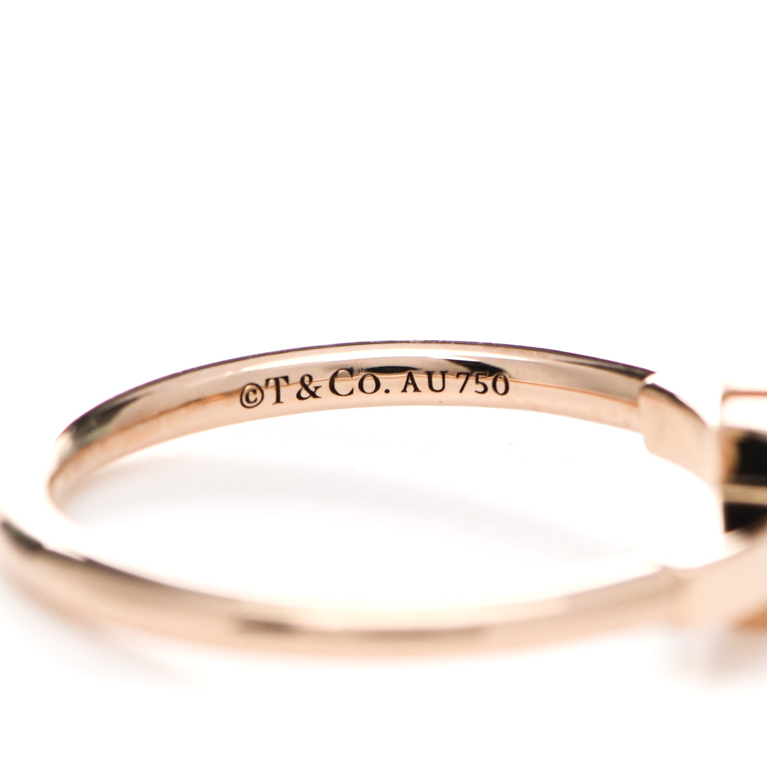 Tiffany 18K Rose Gold T Wire Ring 54 6.75 4 of 4