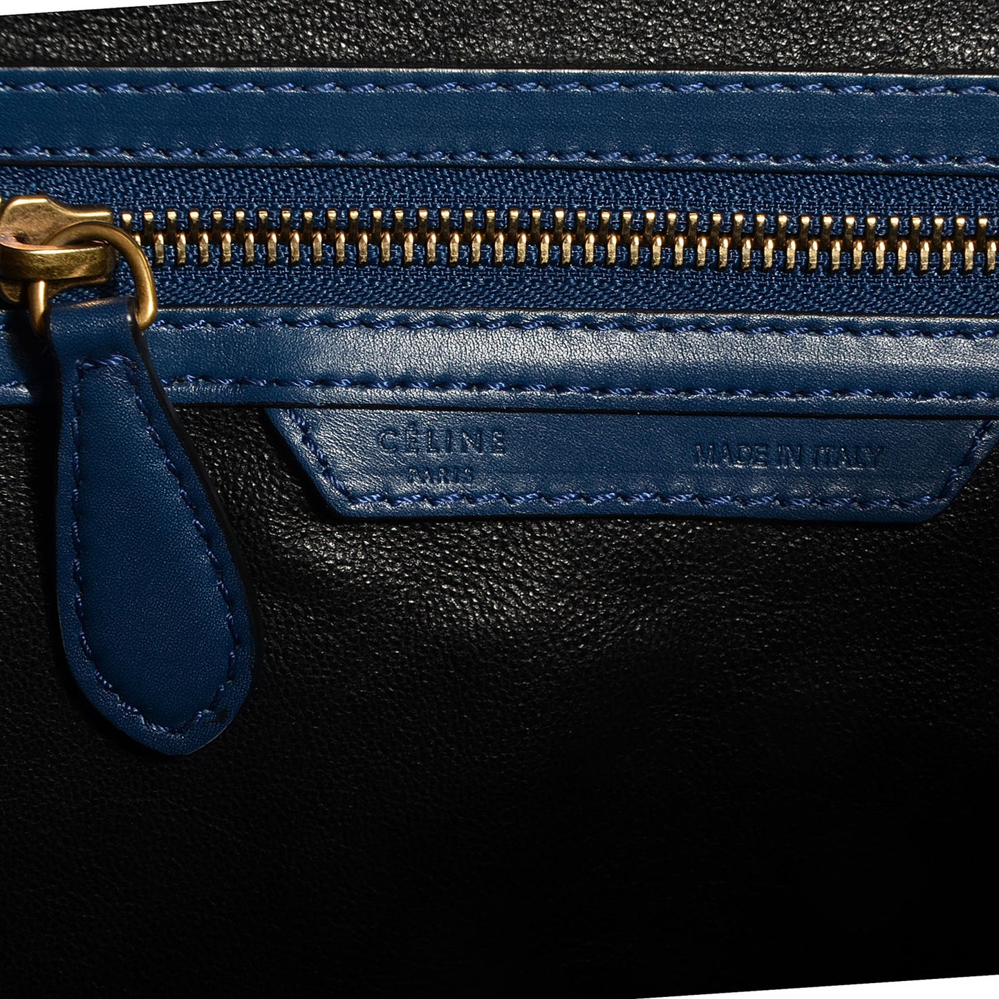 Smooth Calfskin Mini Luggage Ocean Blue