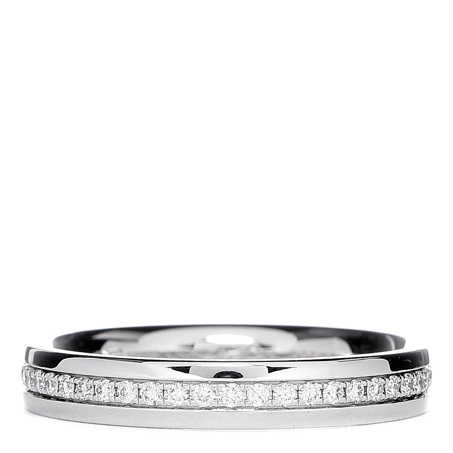 Tiffany 18K White Gold Diamond Metro Wedding Band Ring 49 5 3 of 5