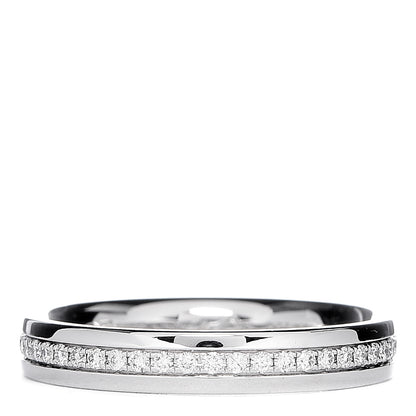 Tiffany 18K White Gold Diamond Metro Wedding Band Ring 49 5 3 of 5