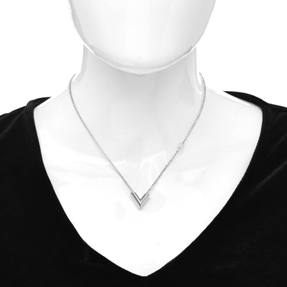 Louis Vuitton Metal Essential V Supple Necklace Silver 2 of 4