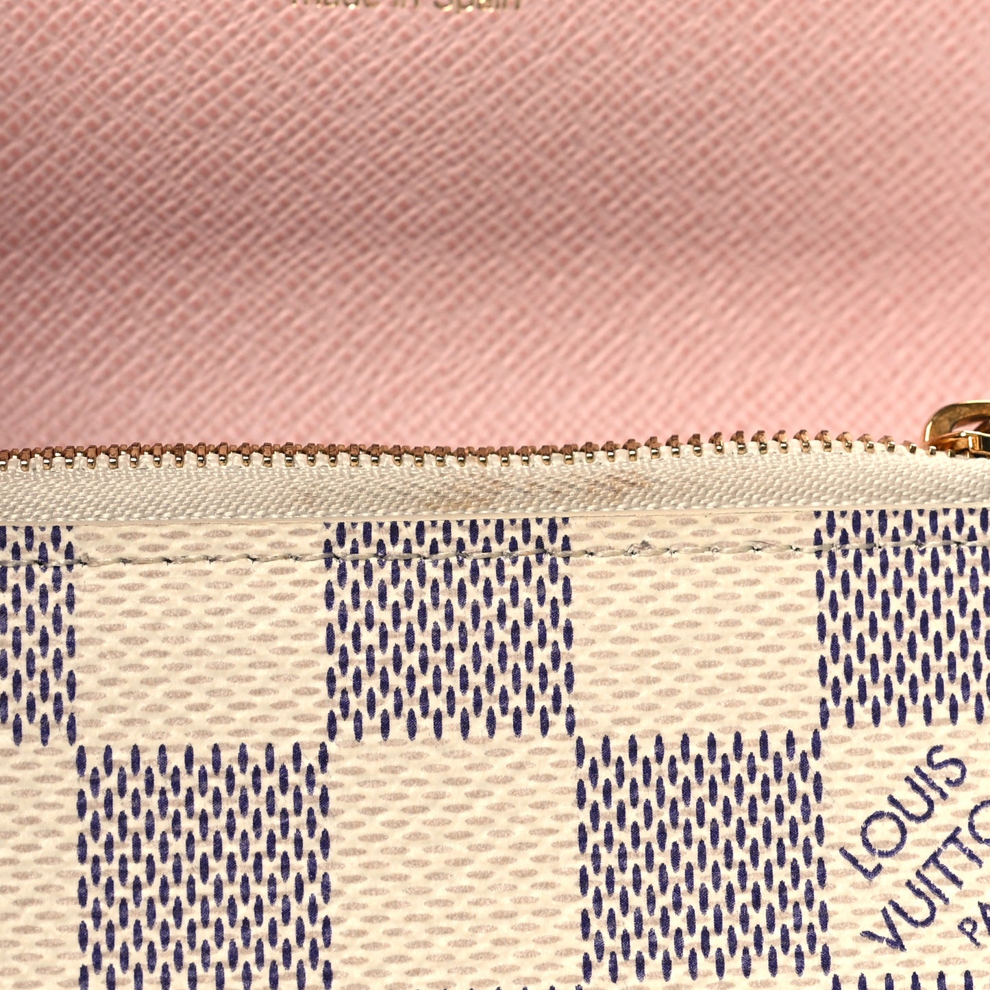 Damier Azur Rosalie Coin Purse Rose Ballerine