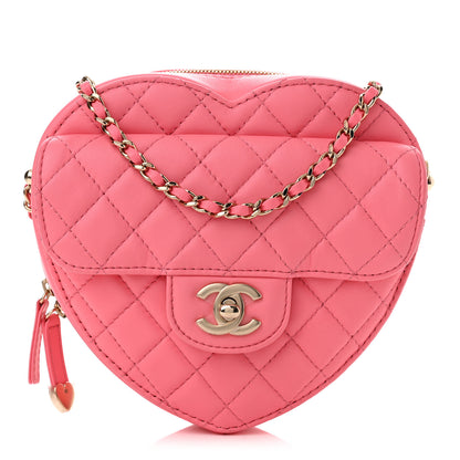 Chanel Lambskin Quilted CC In Love Heart Bag Pink 1 of 10