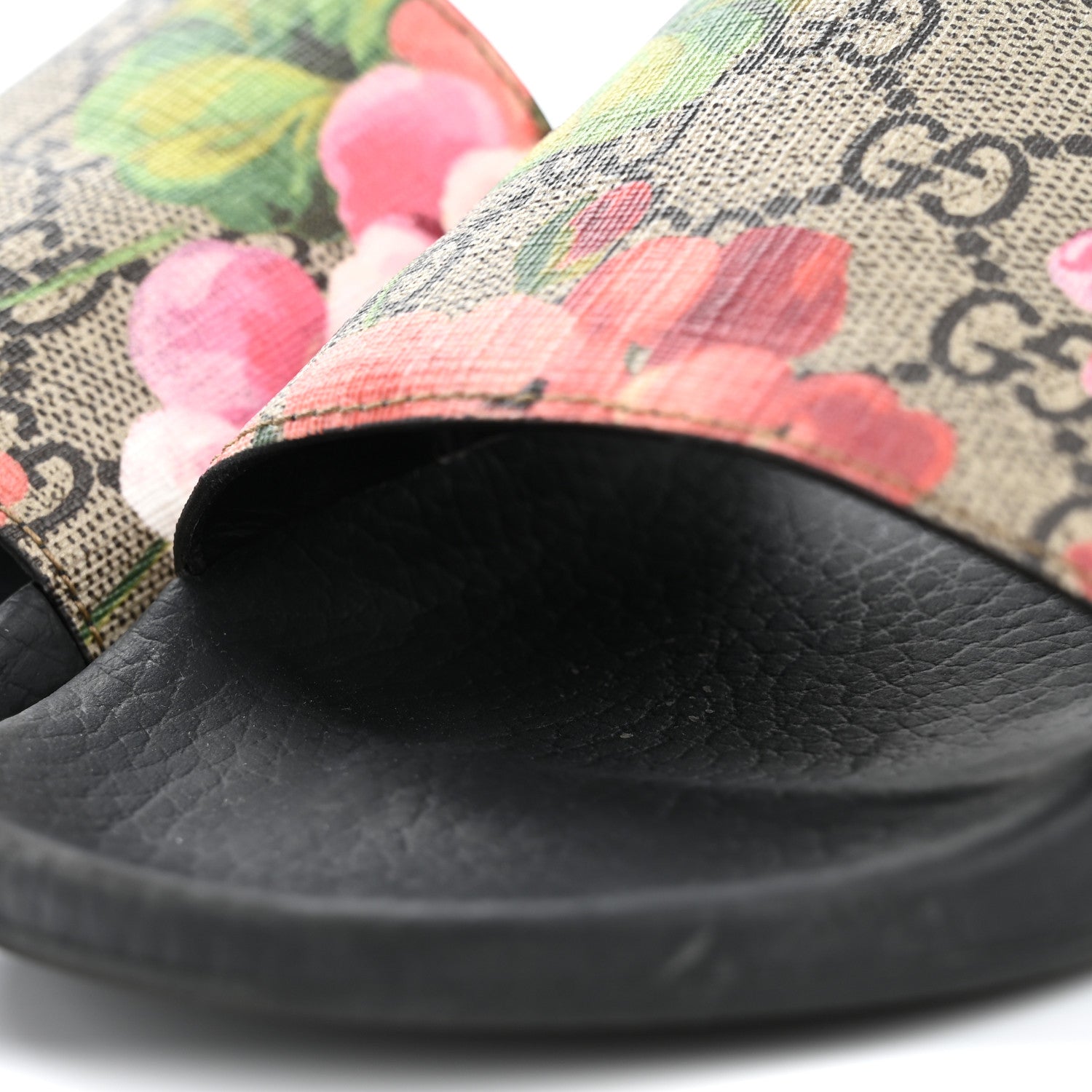 Gucci GG Supreme Monogram Blooms Slide Sandals 36 Beige Multicolor 11 of 12