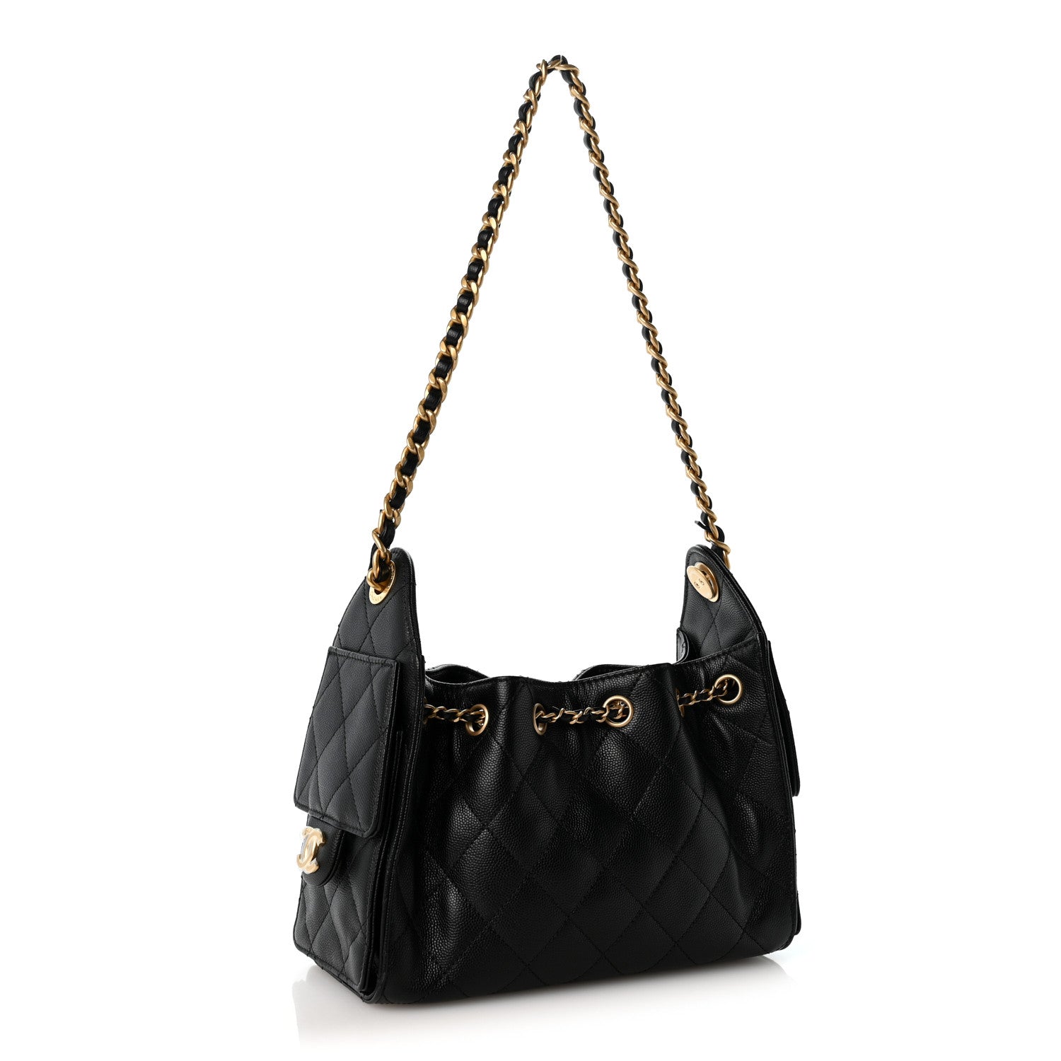 Chanel Caviar Quilted Mini Chanel 25 Handbag Black 3 of 11
