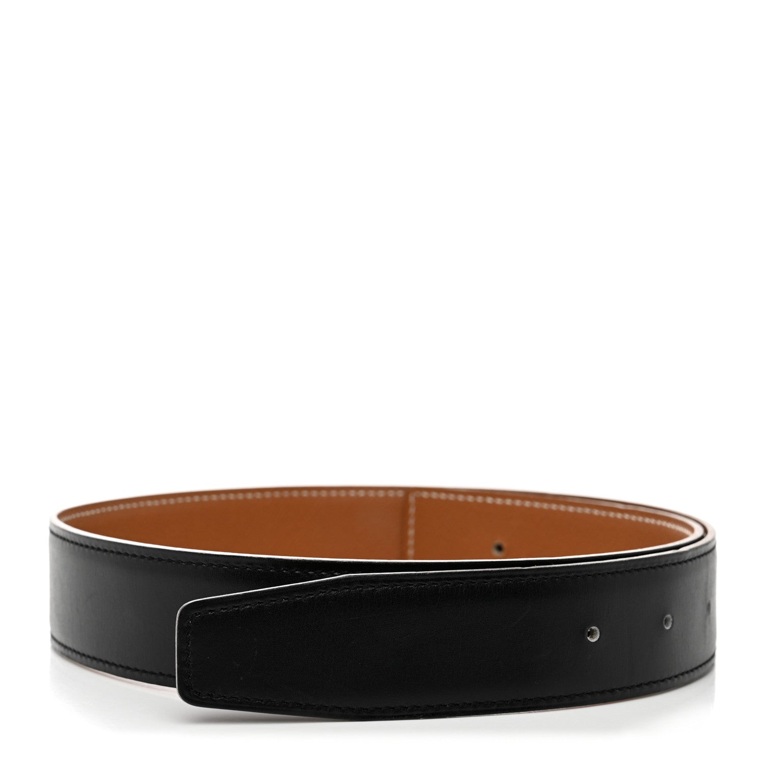 Hermes Box Courchevel 32mm Belt Strap 65 Black Gold 1 of 8