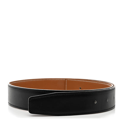 Hermes Box Courchevel 32mm Belt Strap 65 Black Gold 1 of 8