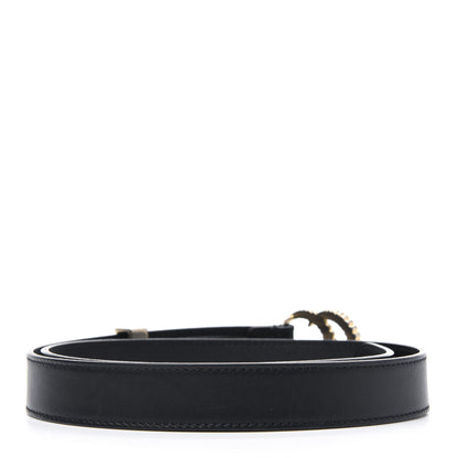 Gucci Moon Calfskin Torchon Double G 25mm Belt 75 30 Black 2 of 10