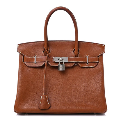 Hermes Natural Barenia Faubourg Birkin 30 Fauve 1 of 15