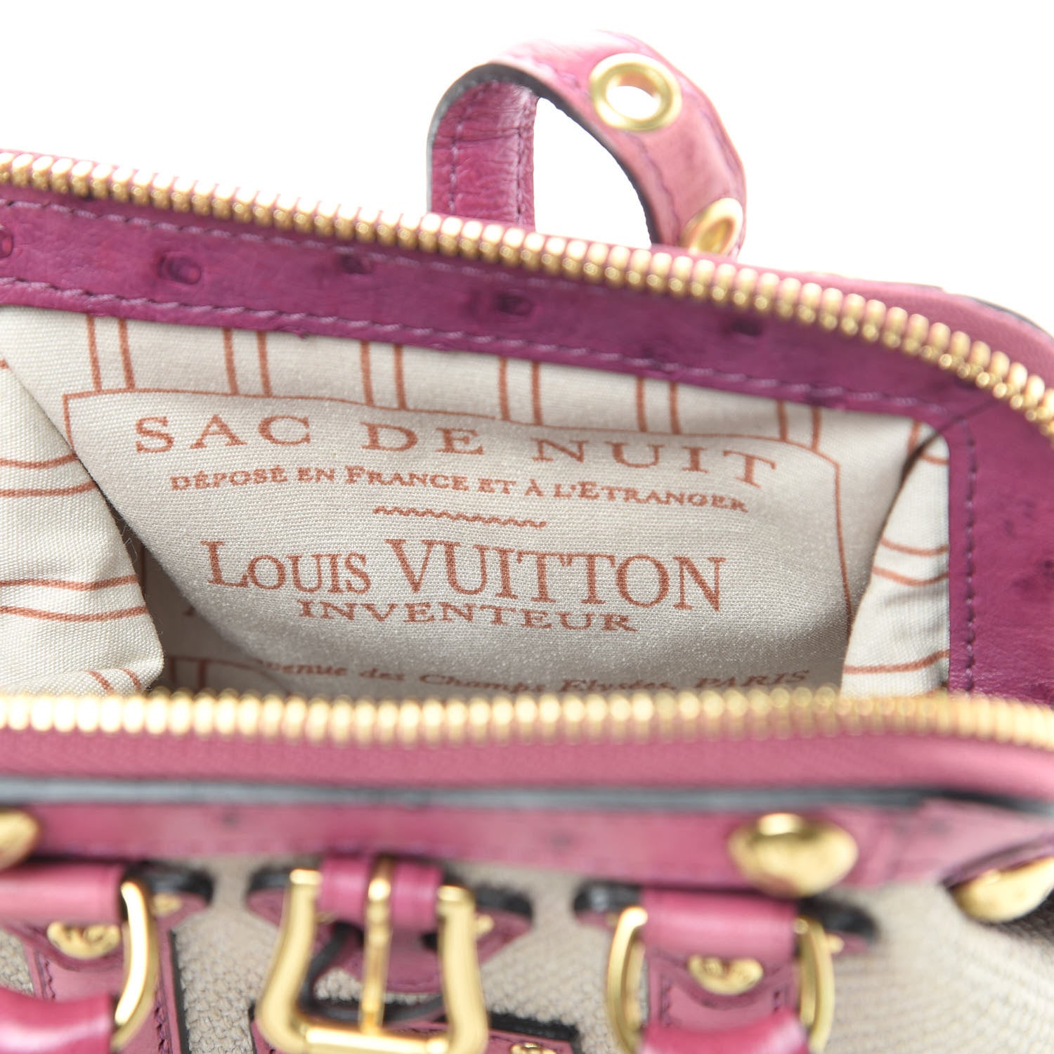 Louis Vuitton Toile Ostrich Trianon Sac de Nuit PM Lilac 6 of 7