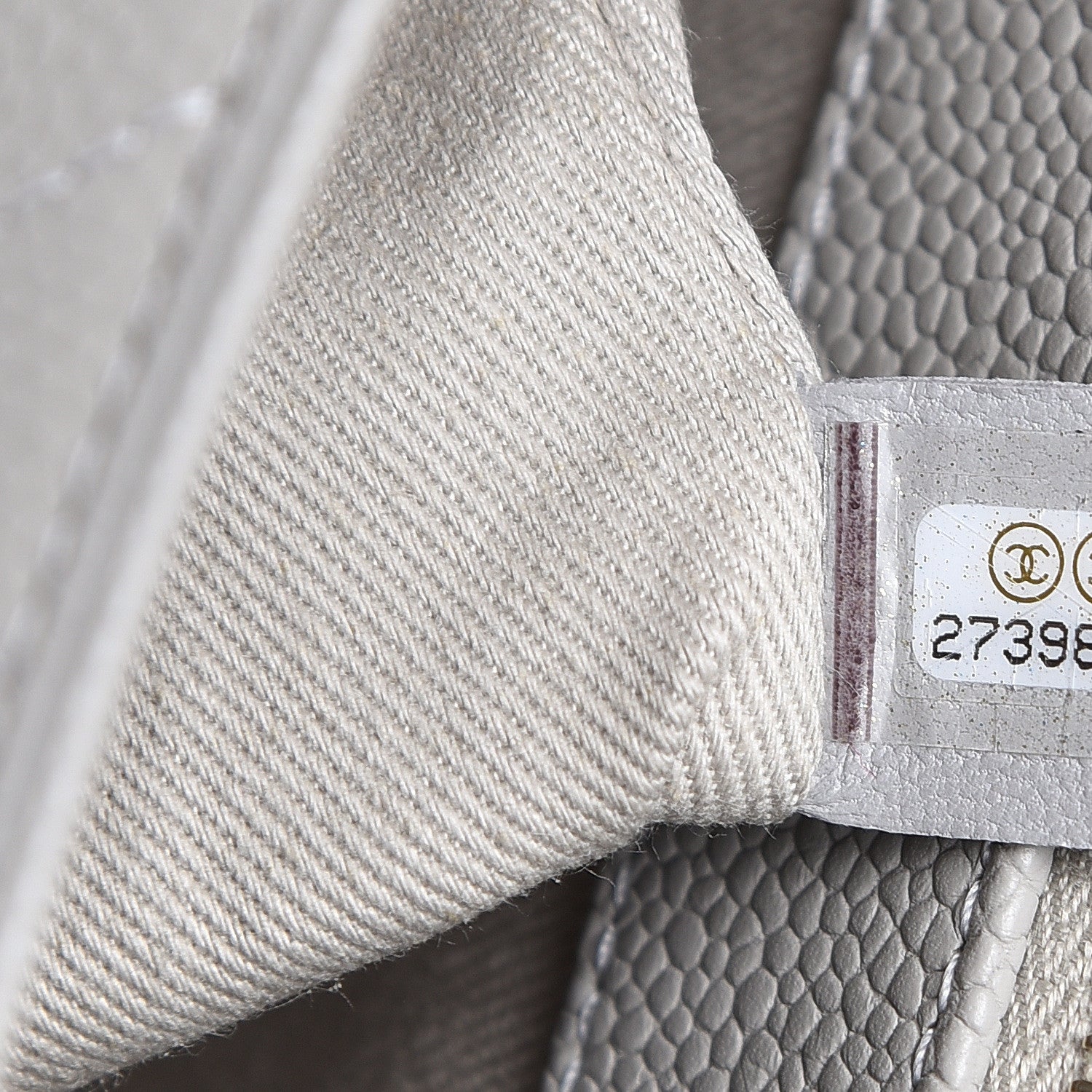 Chanel Grained Calfskin Stitched Flap Grey 10 of 10