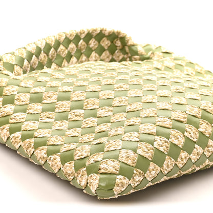 Bottega Veneta Nappa Raffia Intrecciato Small Hop Green Natural 8 of 9