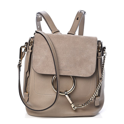Chloe Suede Calfskin Small Faye Backpack Motty Grey 1 of 9