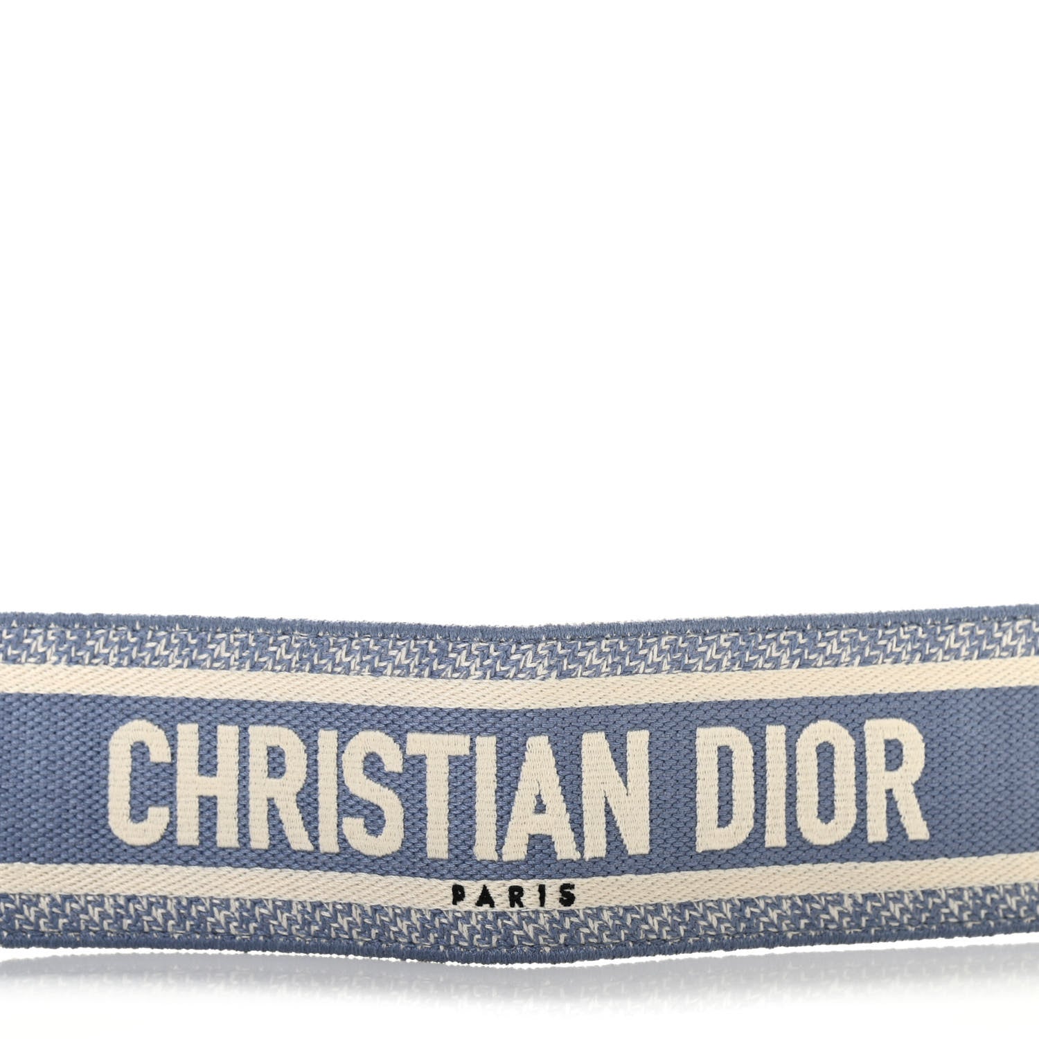 Christian Dior Canvas Embroidered Shoulder Strap Light Blue 3 of 7