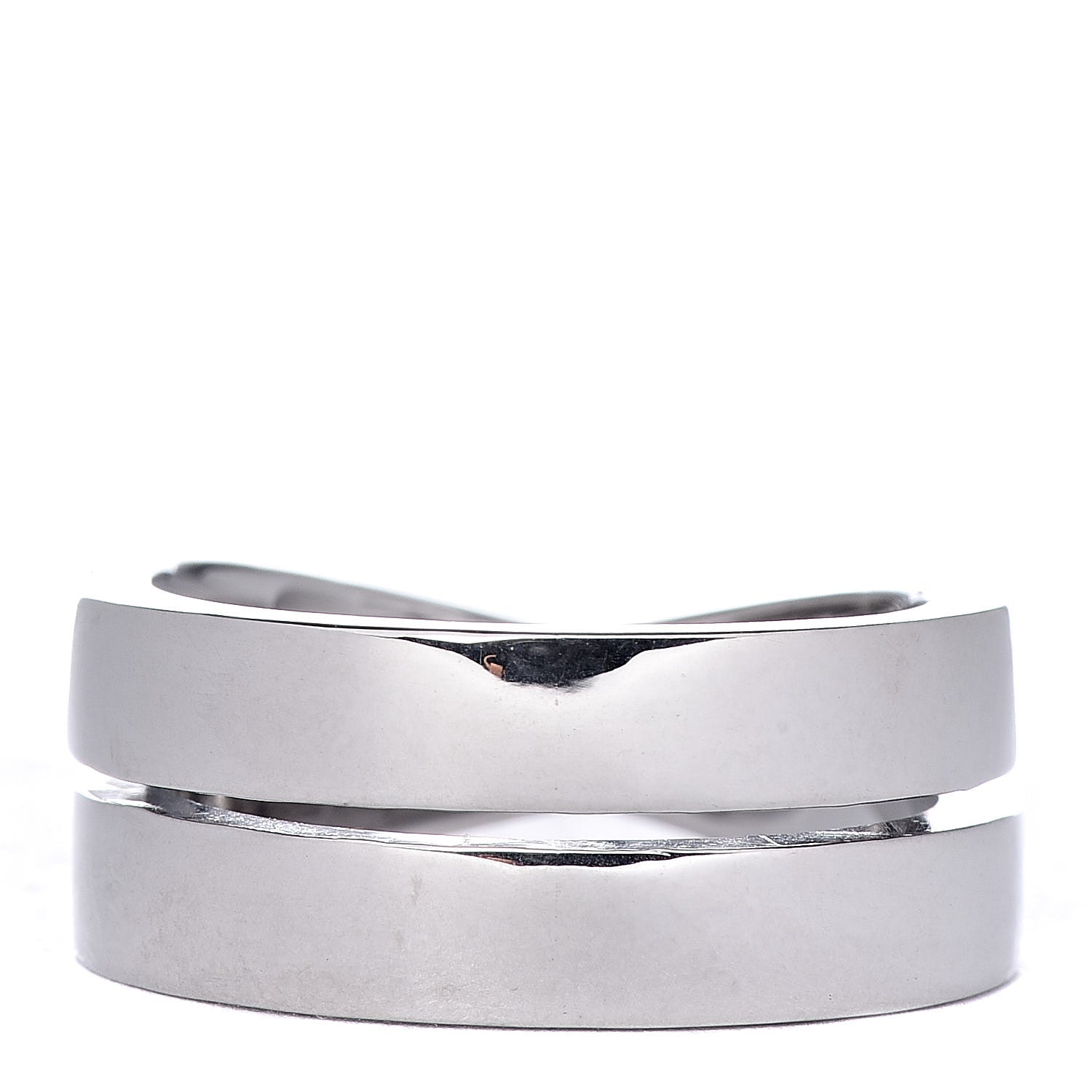 Cartier 18K White Gold 9mm Paris Nouvelle Vague Ring 53 6.25 3 of 4