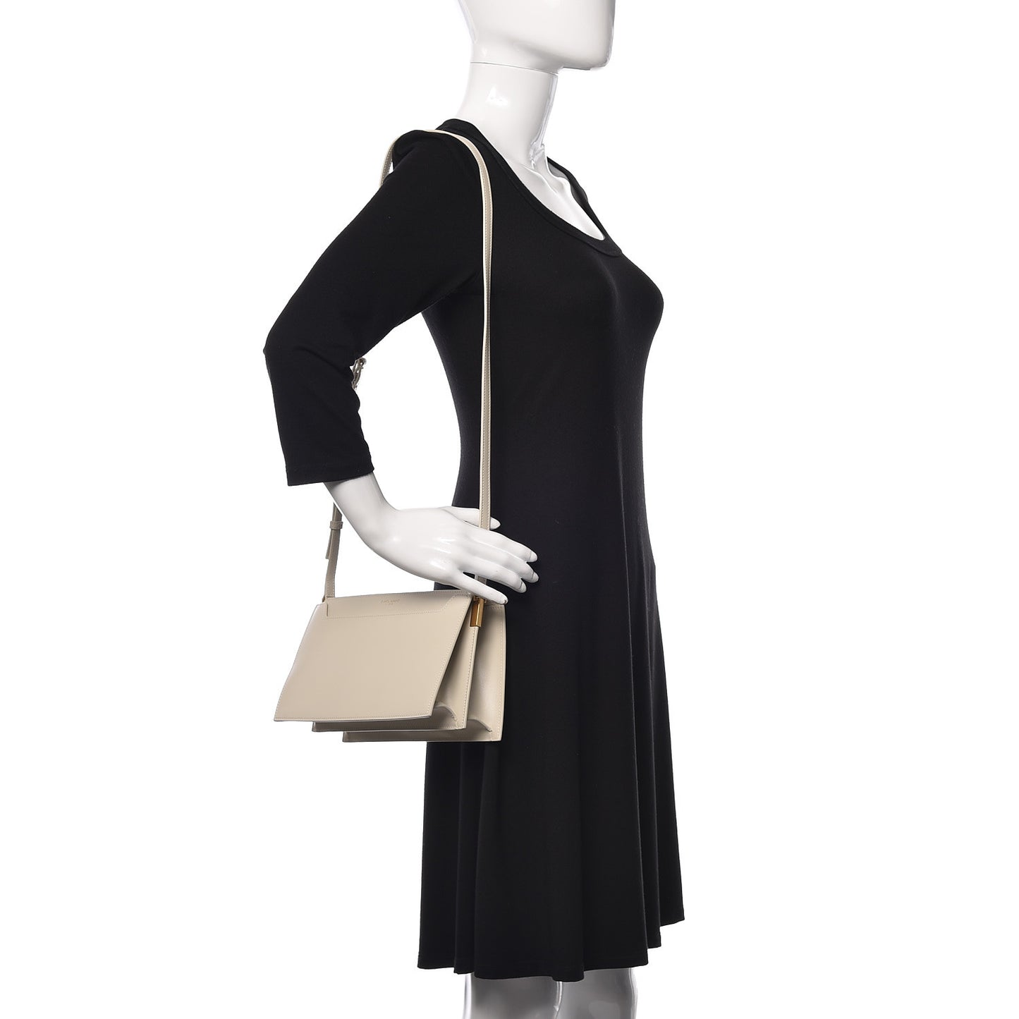 Smooth Calfskin Catherine Crossbody Off White