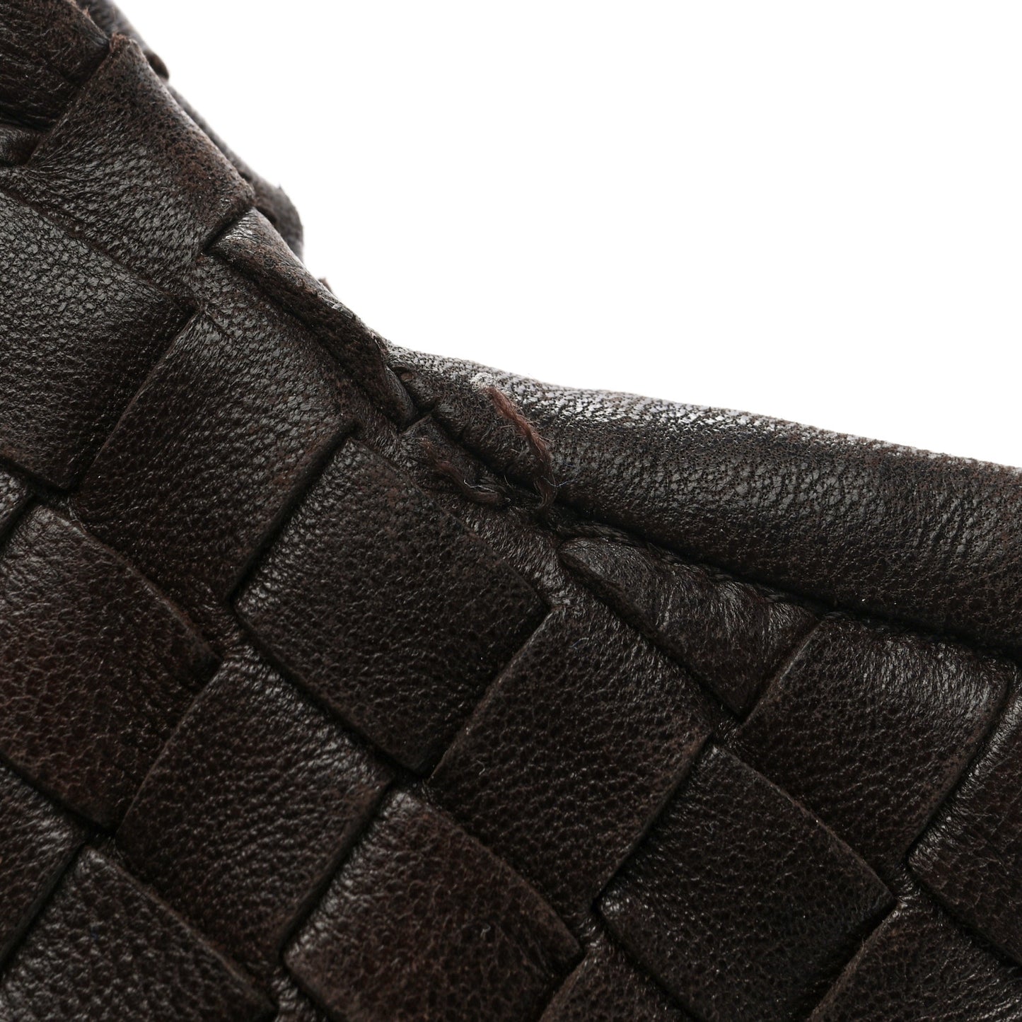 Nappa Intrecciato Mini Veneta Hobo Ebano