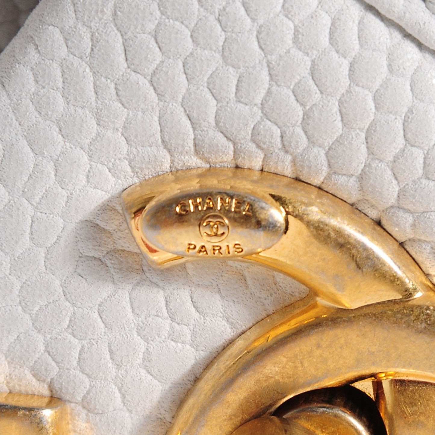 Iridescent Grained Calfskin Globe Trotter Vanity Case White