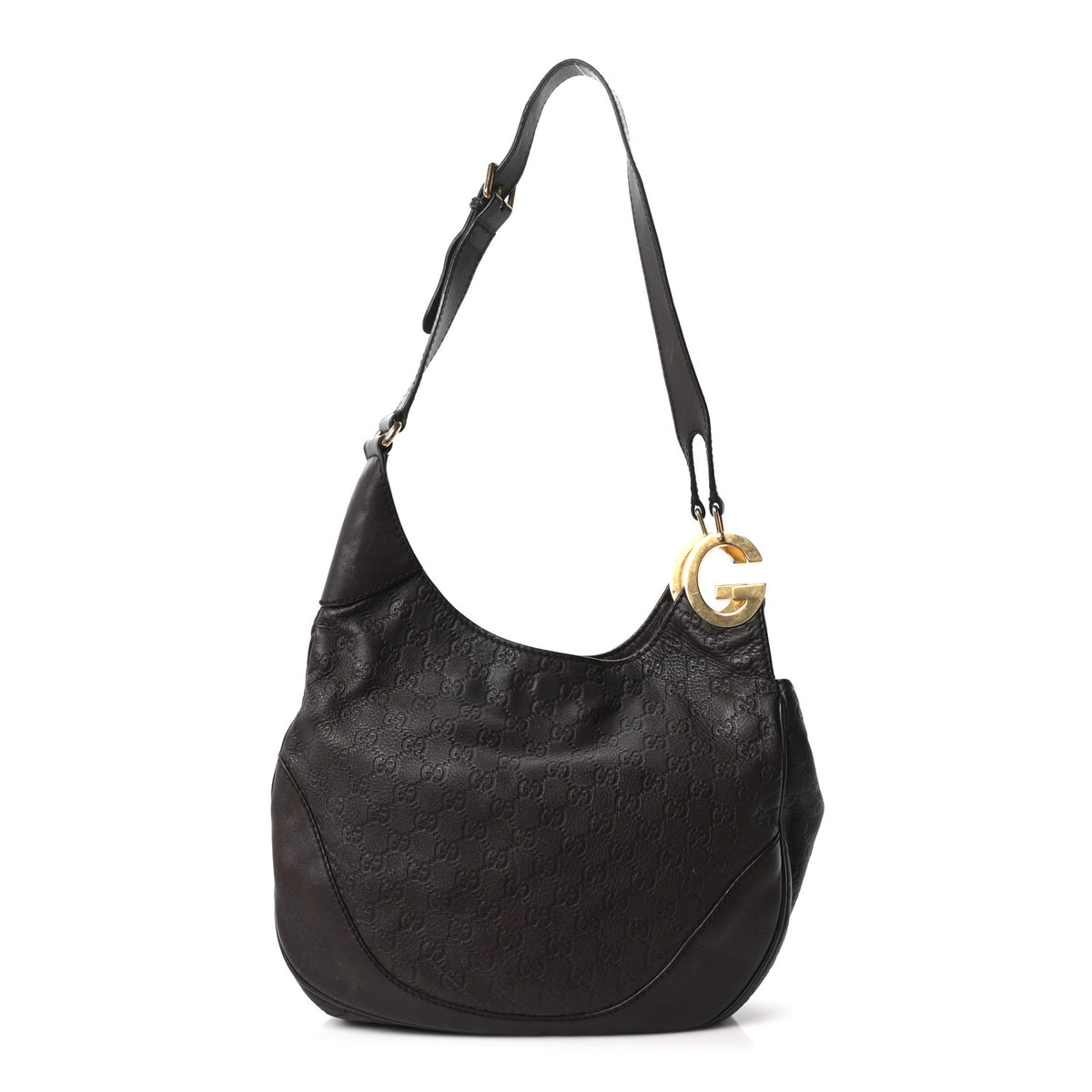 Guccissima Medium Charlotte Hobo Dark Brown